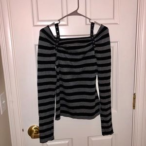 Gothic Cold Shoulder Top